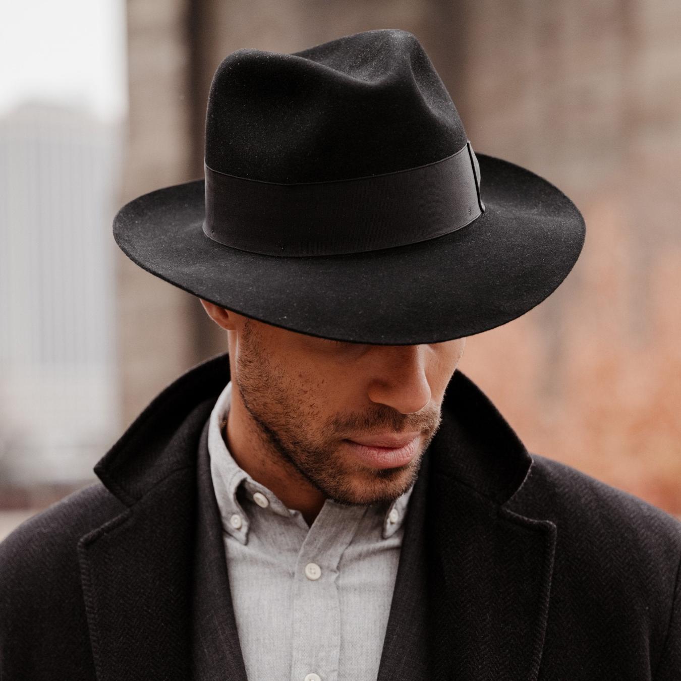 Men/Women Fedora Stetson Temple Fedora Black
