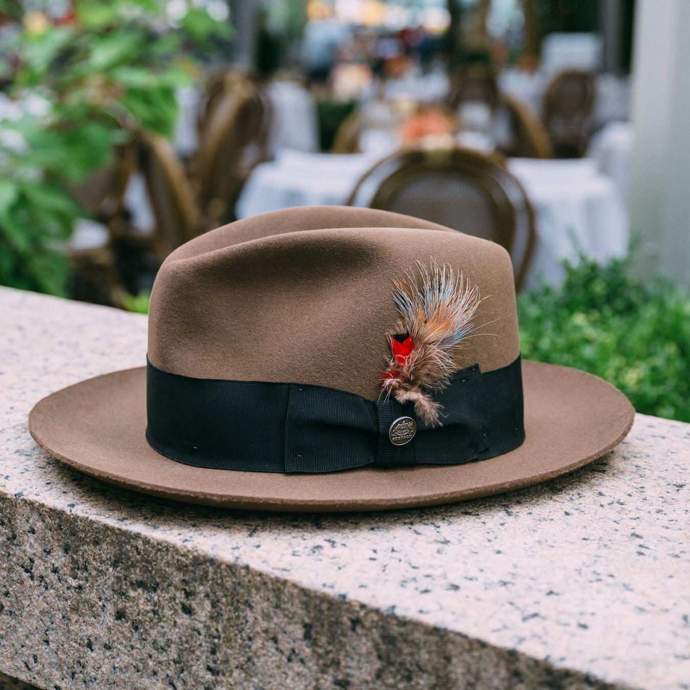 Men/Women Fedora Stetson Temple Fedora Tawny