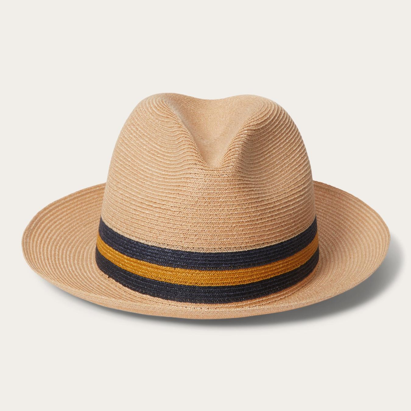 Men/Women Fedora Stetson Triad Straw Fedora Mustard