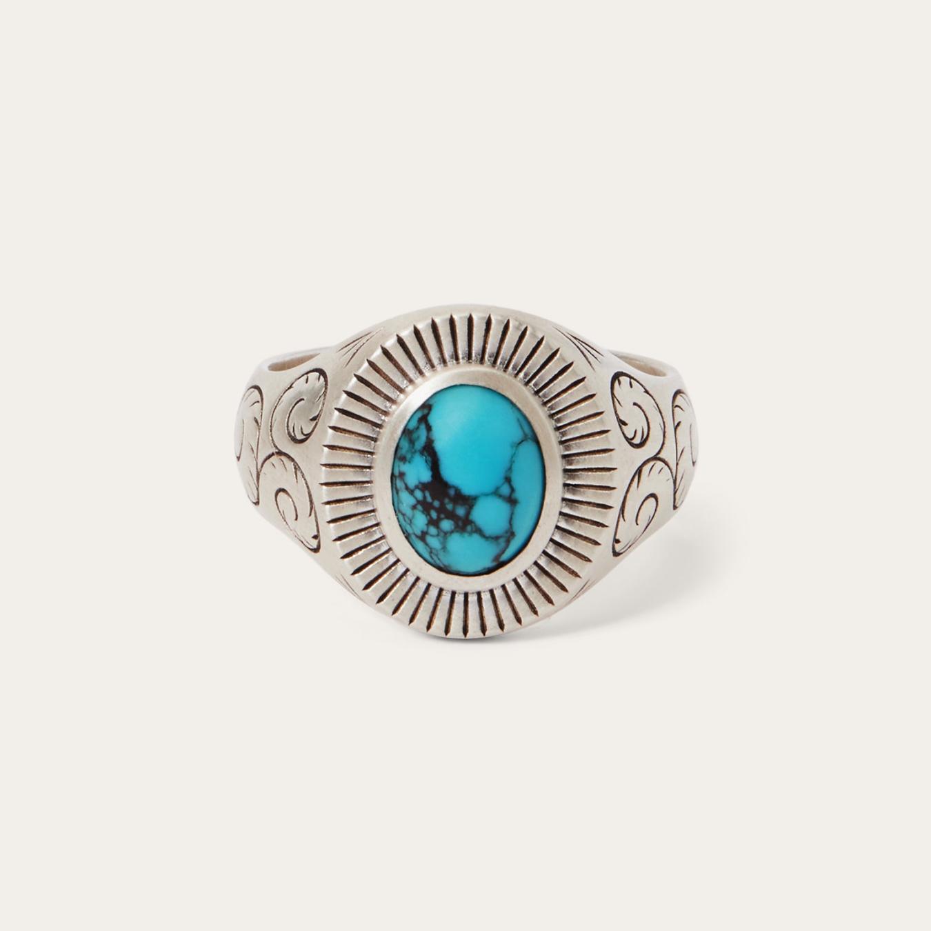 Men/Women Jewelry Stetson Filigree Ring With Turquoise