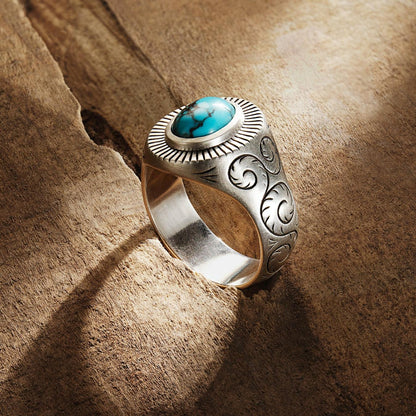 Men/Women Jewelry Stetson Filigree Ring With Turquoise