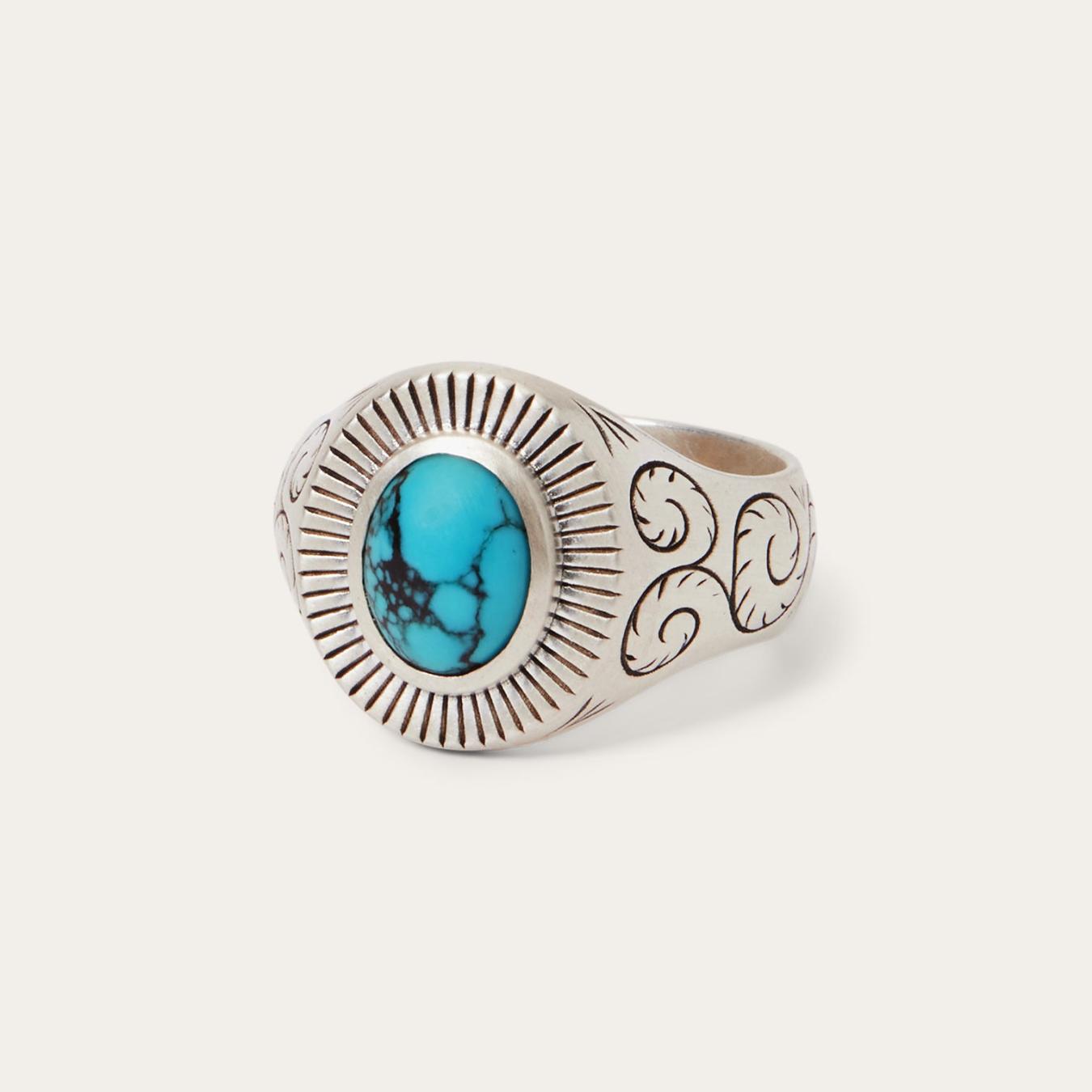 Men/Women Jewelry Stetson Filigree Ring With Turquoise