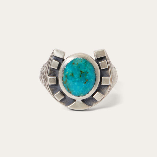 Men/Women Jewelry Stetson Horseshoe Ring With Turquoise