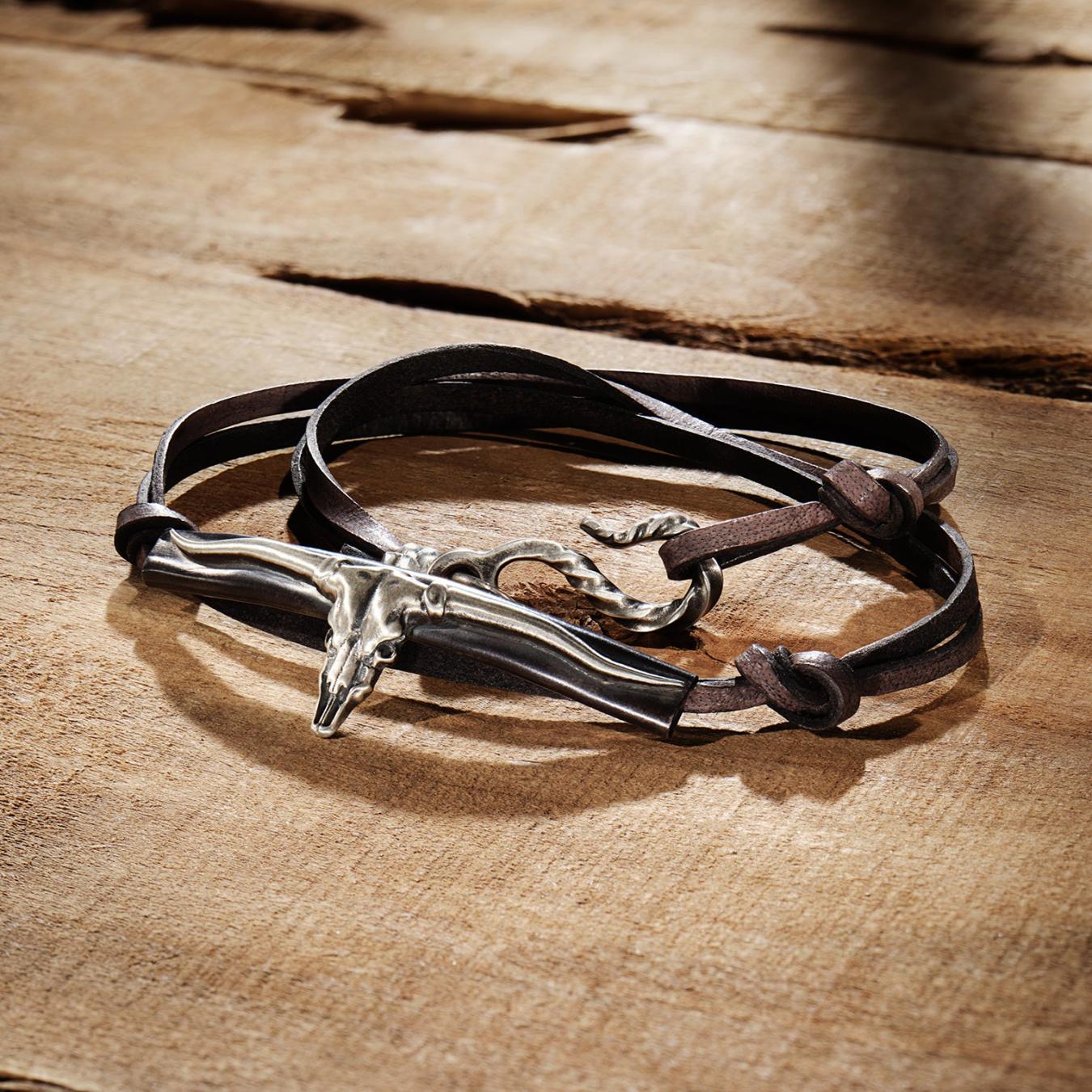 Men/Women Jewelry Stetson Longhorn Wrap Bracelet