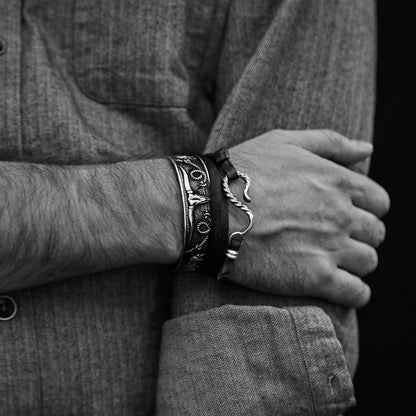 Men/Women Jewelry Stetson Southwestern Cuff Grey
