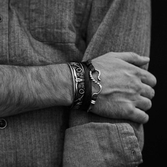 Men/Women Jewelry Stetson Southwestern Cuff Grey