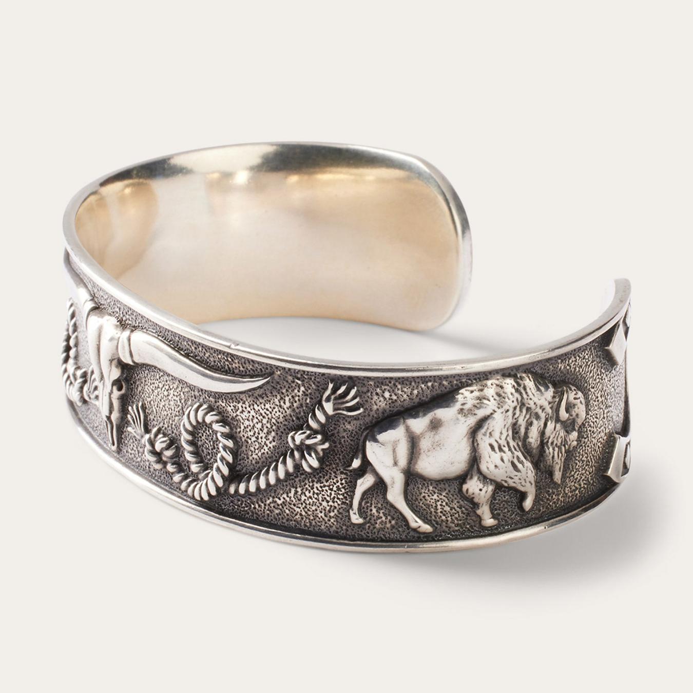 Men/Women Jewelry Stetson Southwestern Cuff Grey
