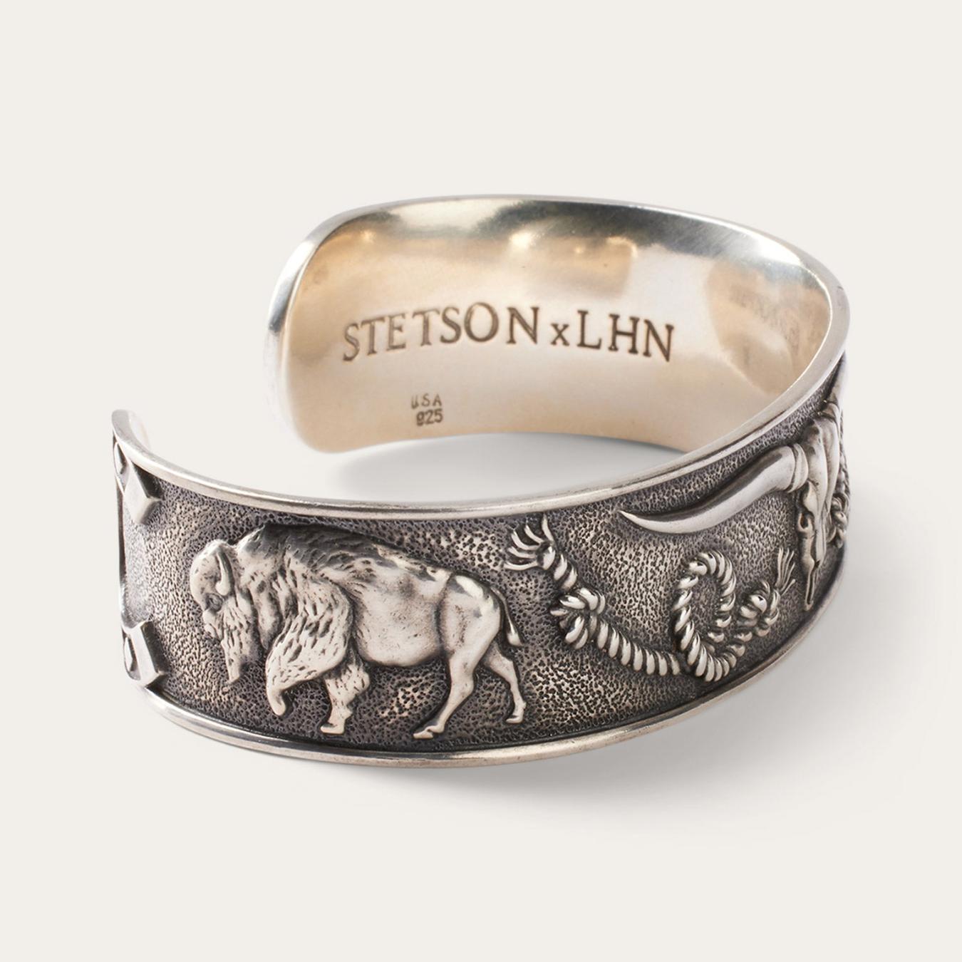 Men/Women Jewelry Stetson Southwestern Cuff Grey