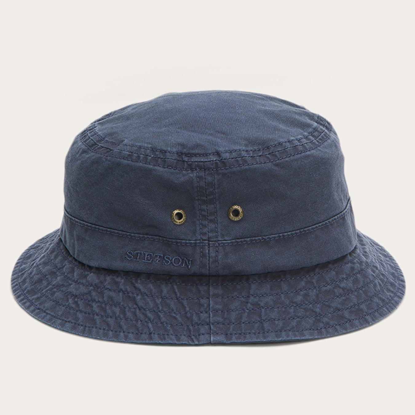 Men/Women Outdoor Stetson Bucket Delave Organic Cotton Blue