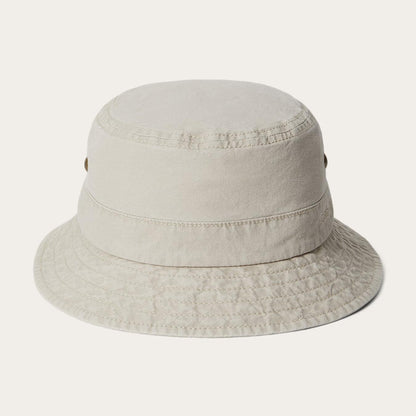 Men/Women Outdoor Stetson Bucket Delave Organic Cotton Off White