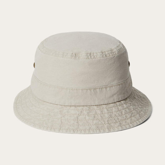 Men/Women Outdoor Stetson Bucket Delave Organic Cotton Off White