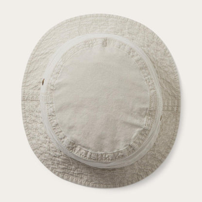 Men/Women Outdoor Stetson Bucket Delave Organic Cotton Off White