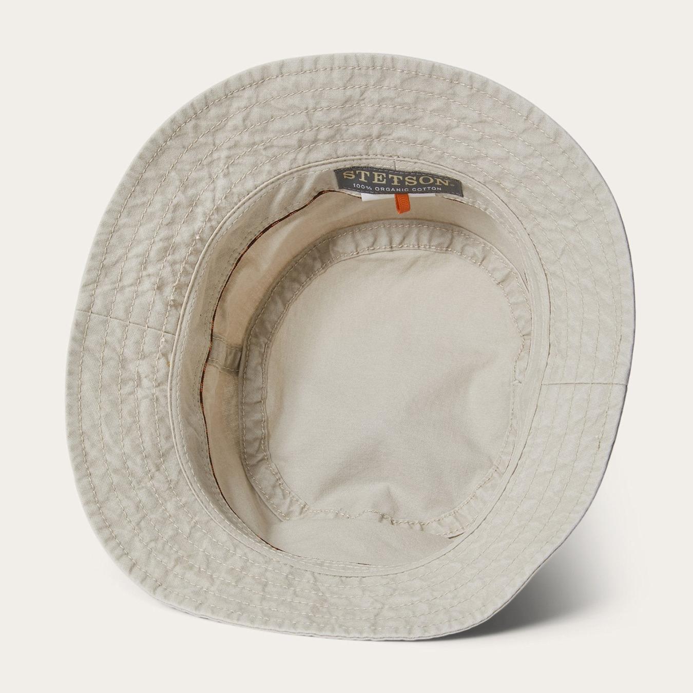 Men/Women Outdoor Stetson Bucket Delave Organic Cotton Off White