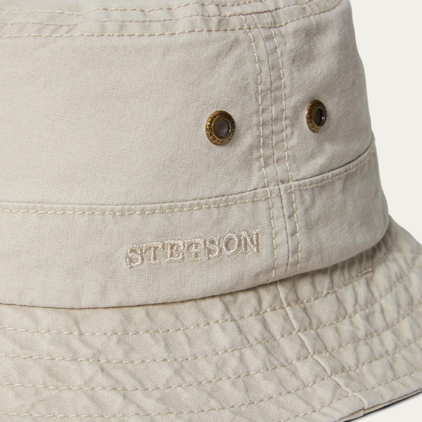 Men/Women Outdoor Stetson Bucket Delave Organic Cotton Off White