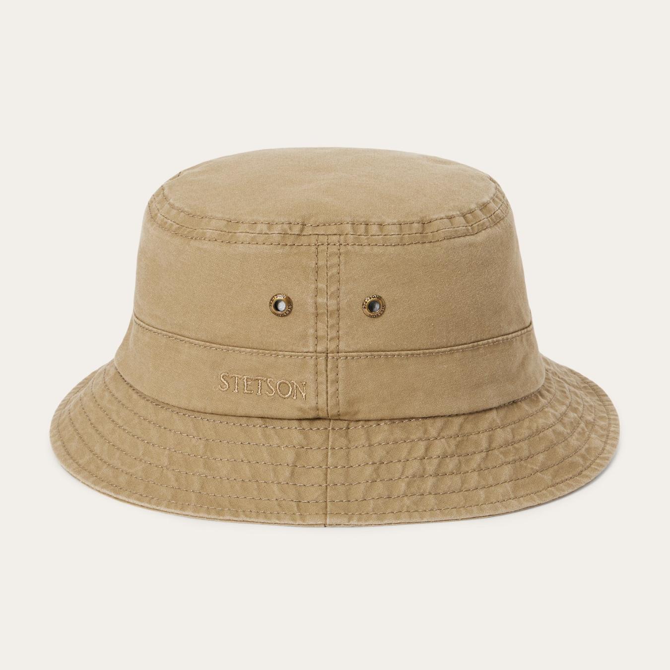 Men/Women Outdoor Stetson Bucket Delave Organic Cotton Olive