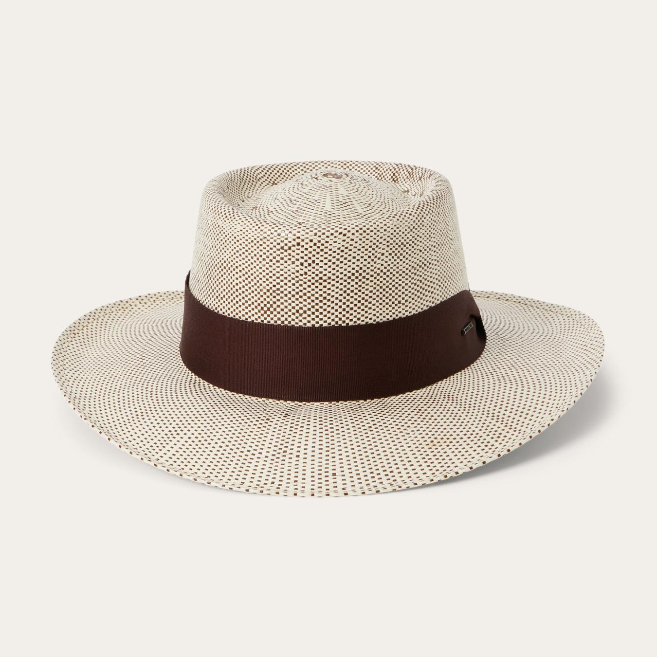 Men/Women Outdoor Stetson Double Bogey Raffia Straw Hat Natural Brown