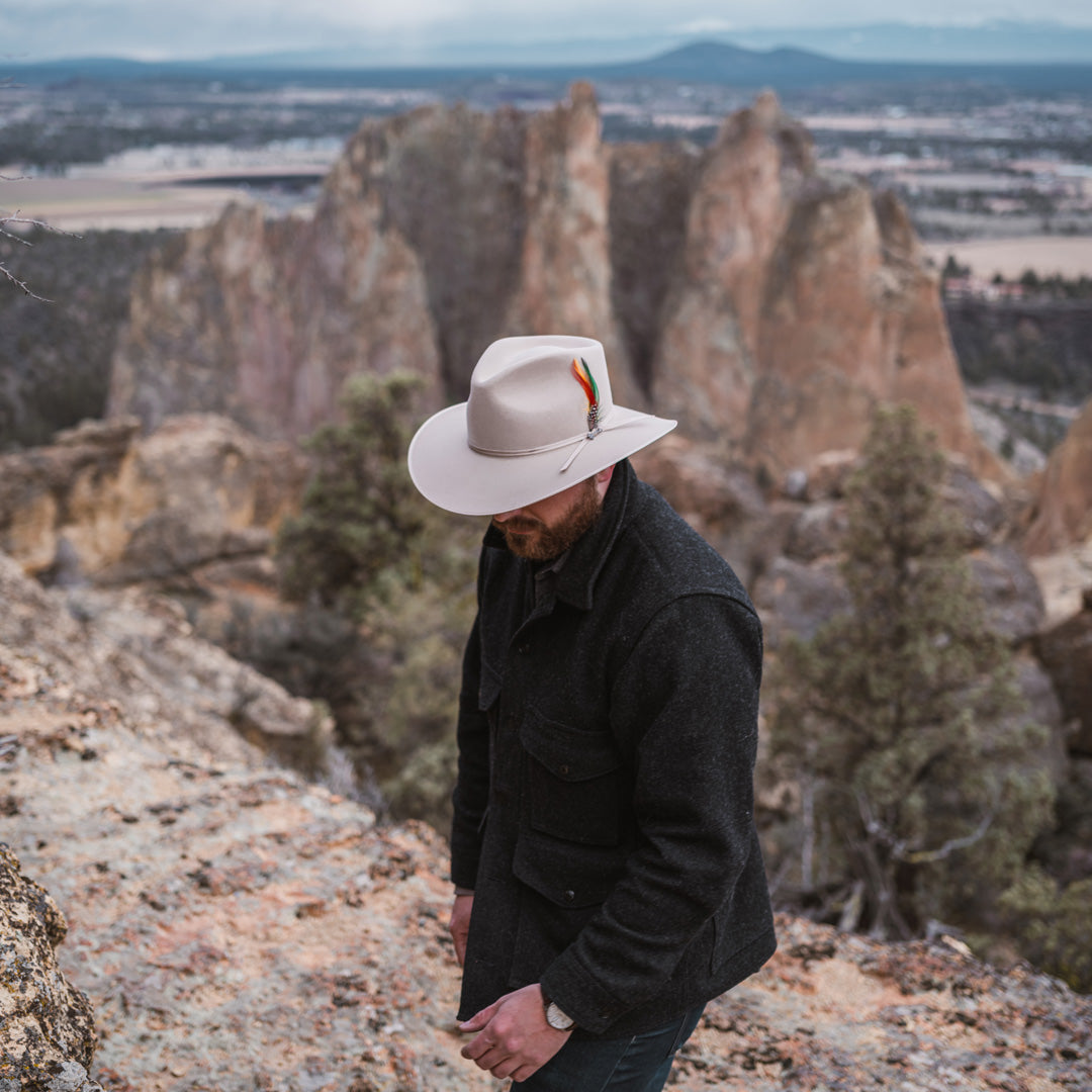 Men/Women Outdoor Stetson Dune 5X Gun Club Hat Silverbelly