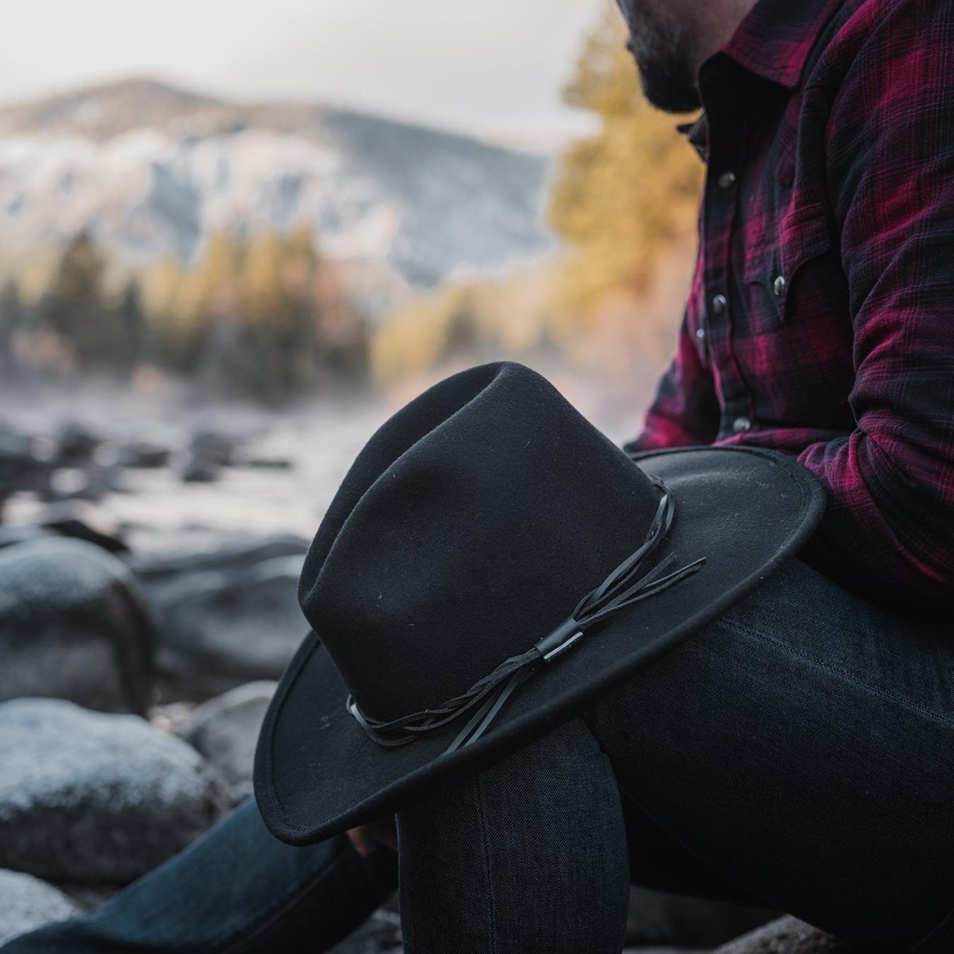 Men/Women Outdoor Stetson Gus Crushable Outdoor Hat Black