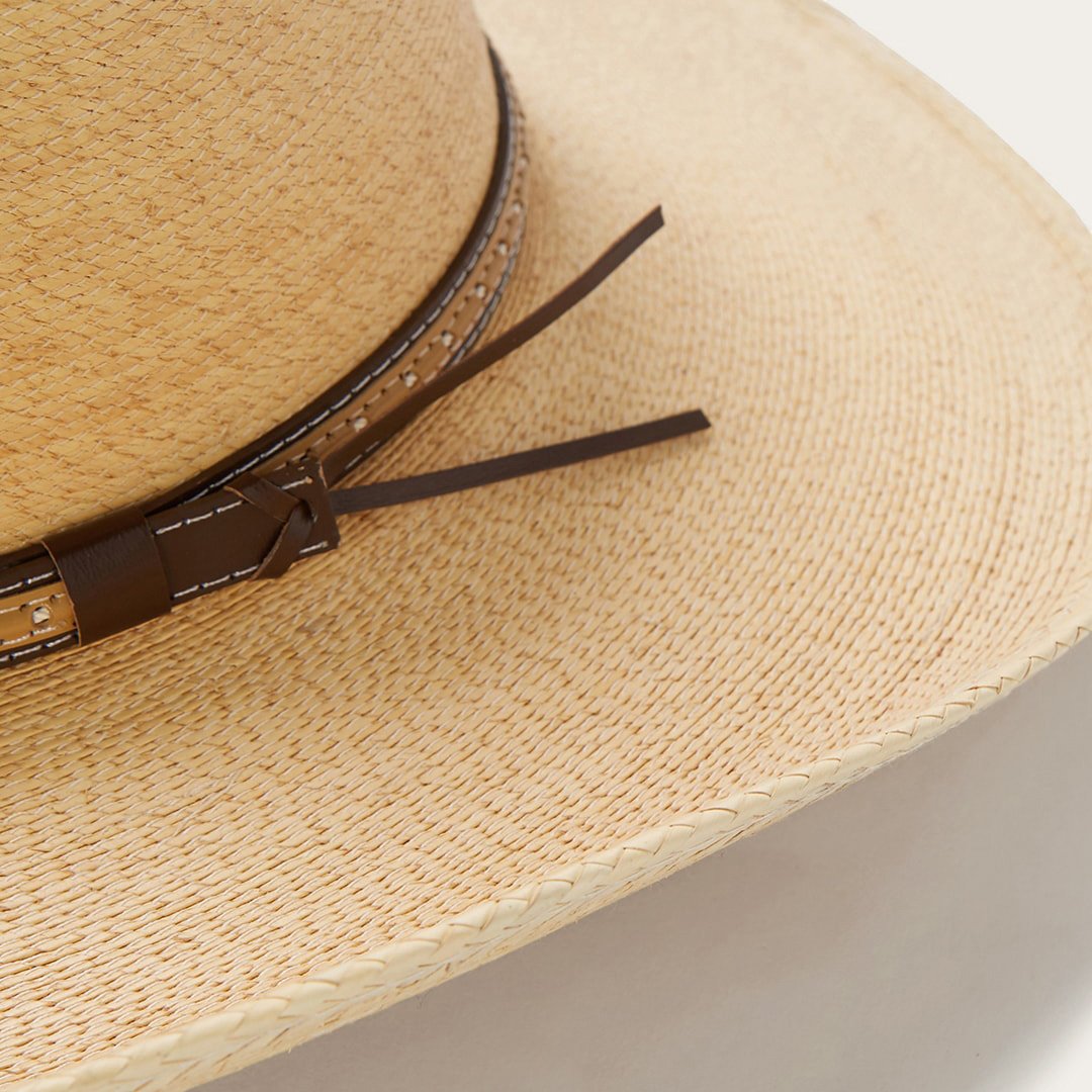 Men/Women Outdoor Stetson Sawmill Palm Leaf Western Hat Toasted