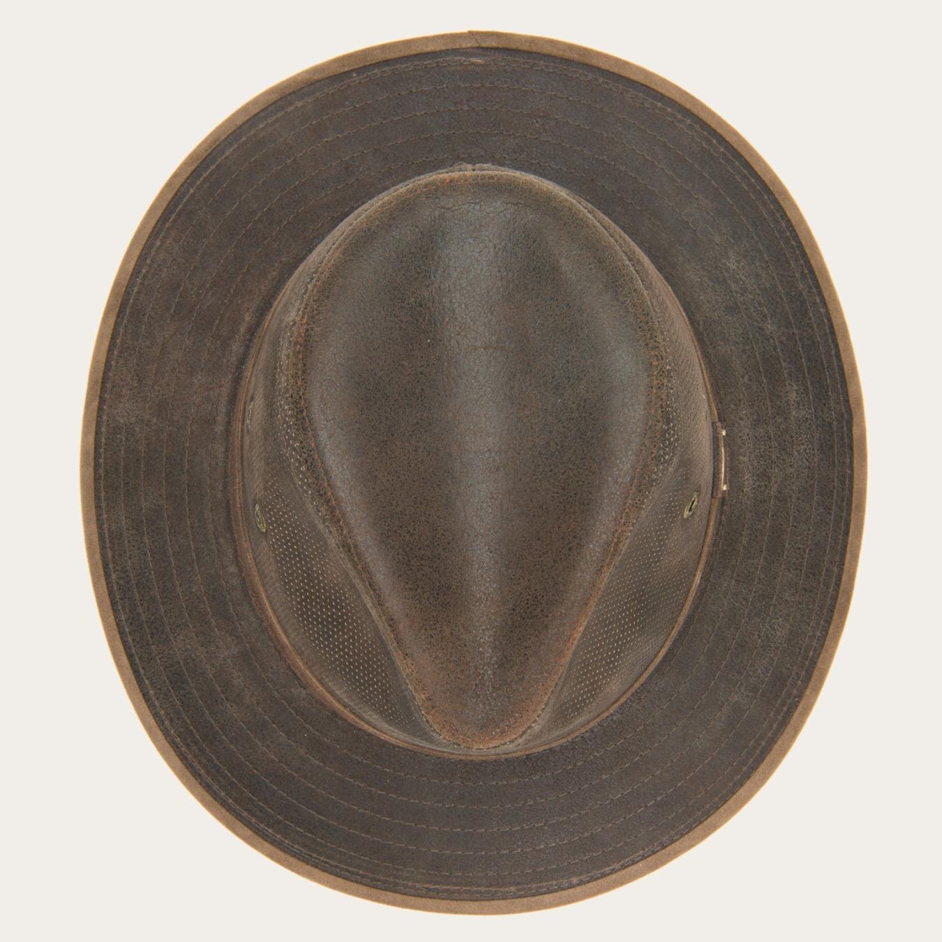 Men/Women Outdoor Stetson Weathered Leather Safari Hat Brown