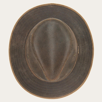 Men/Women Outdoor Stetson Weathered Leather Safari Hat Brown