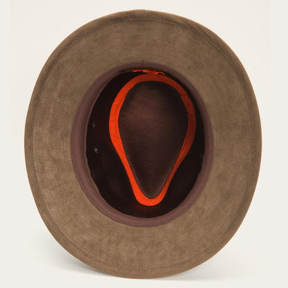 Men/Women Outdoor Stetson Weathered Leather Safari Hat Brown