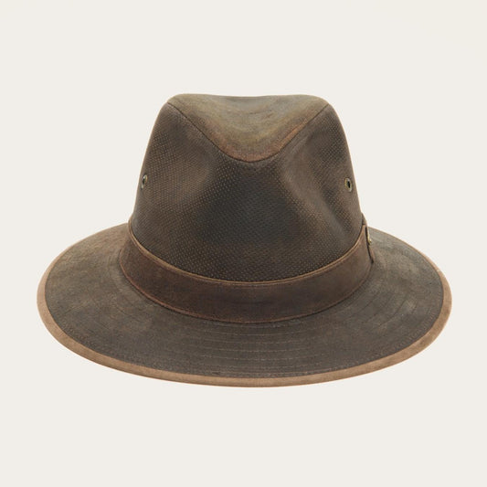 Men/Women Outdoor Stetson Weathered Leather Safari Hat Brown