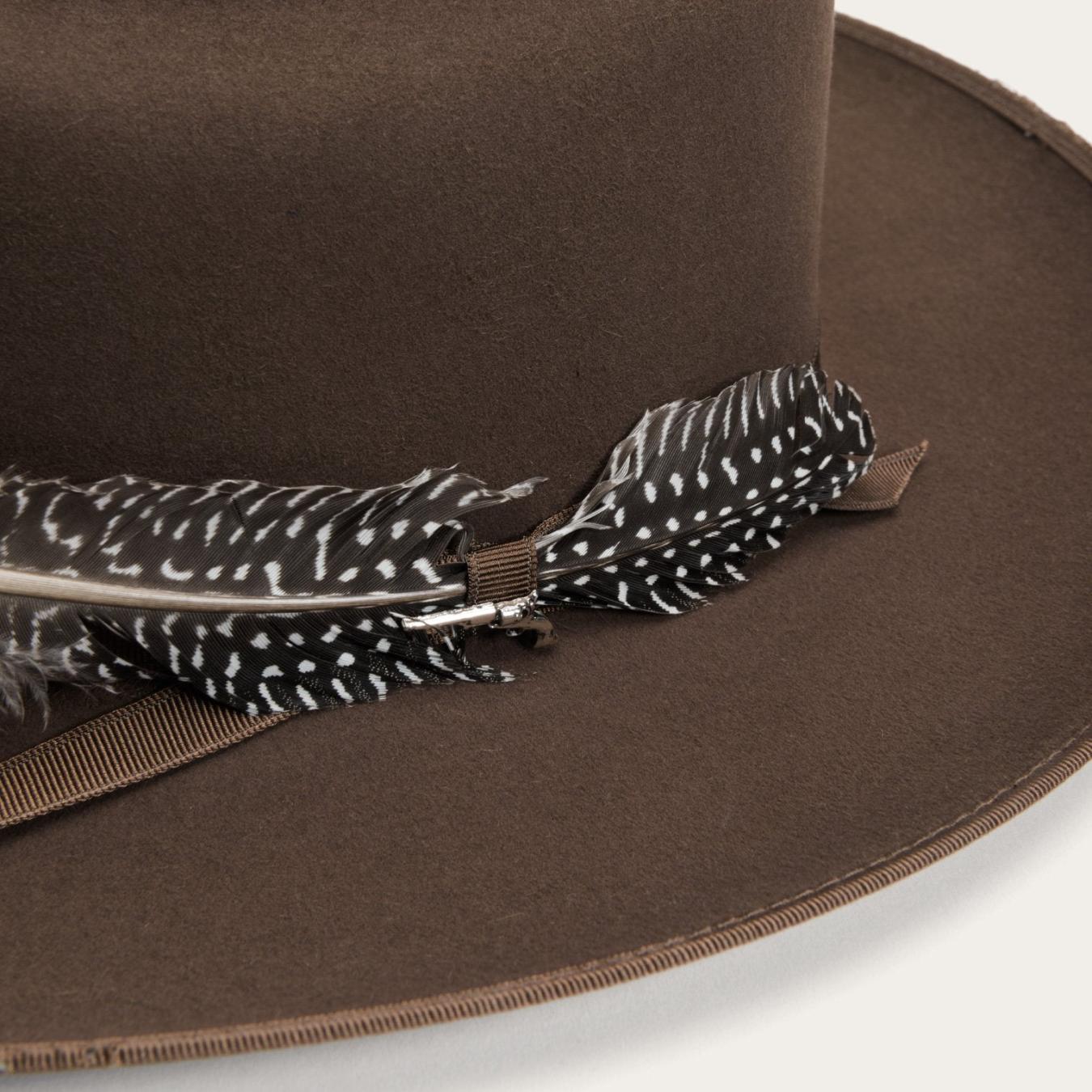 Men/Women Western Stetson 1865 Distressed Open Road Royal Deluxe Walnut