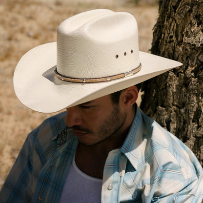 Men/Women Western Stetson Angus 10X Straw Cowboy Hat Natural