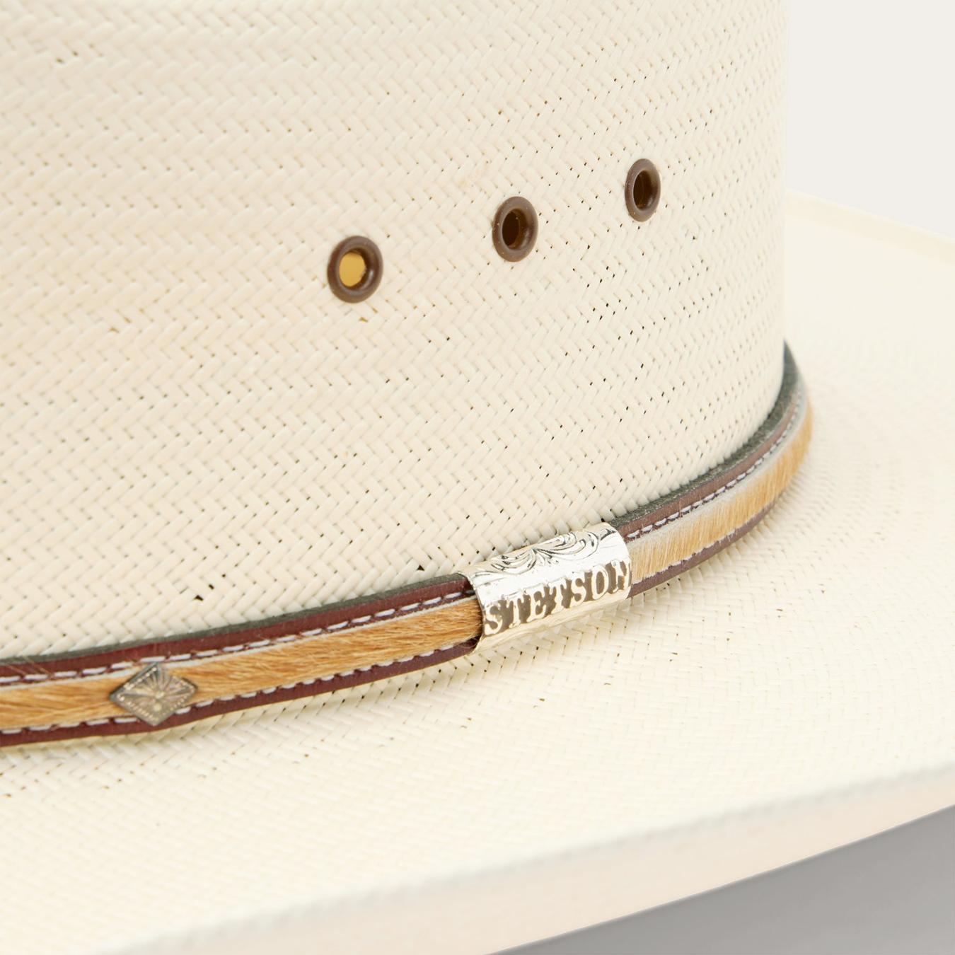 Men/Women Western Stetson Angus 10X Straw Cowboy Hat Natural