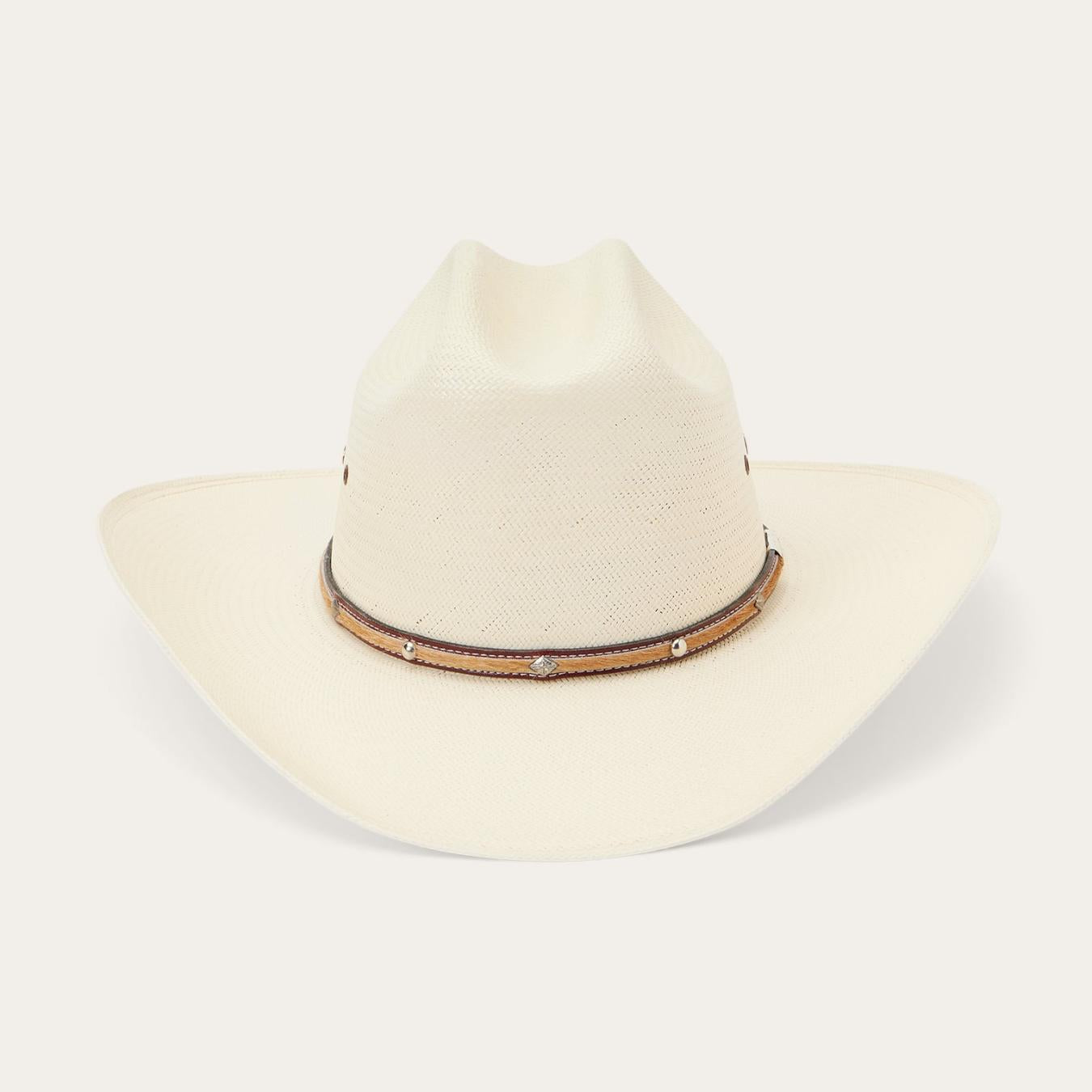 Men/Women Western Stetson Angus 10X Straw Cowboy Hat Natural
