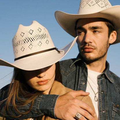 Men/Women Western Stetson Baker 10X Straw Cowboy Hat Natural
