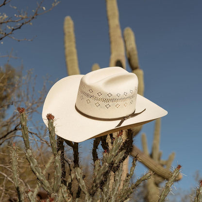 Men/Women Western Stetson Baker 10X Straw Cowboy Hat Natural