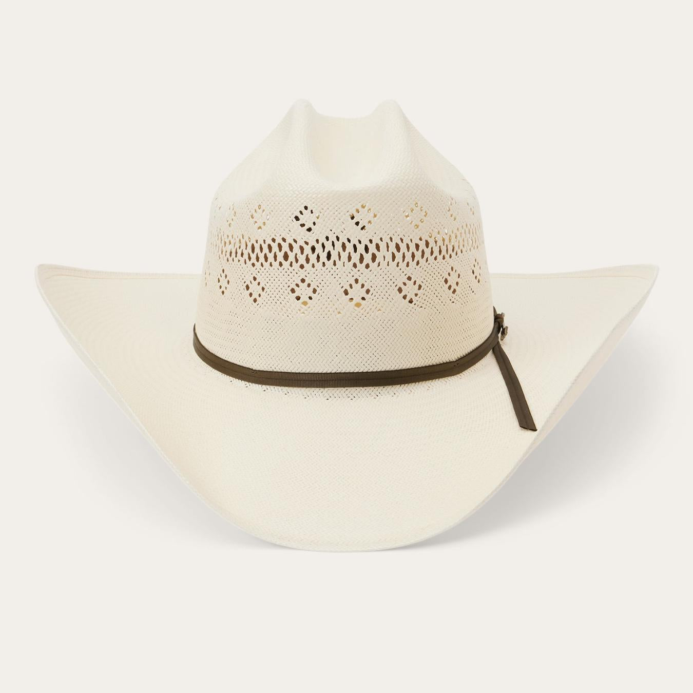 Men/Women Western Stetson Baker 10X Straw Cowboy Hat Natural