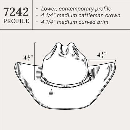 Men/Women Western Stetson Brenham 4X Cowboy Hat Granite