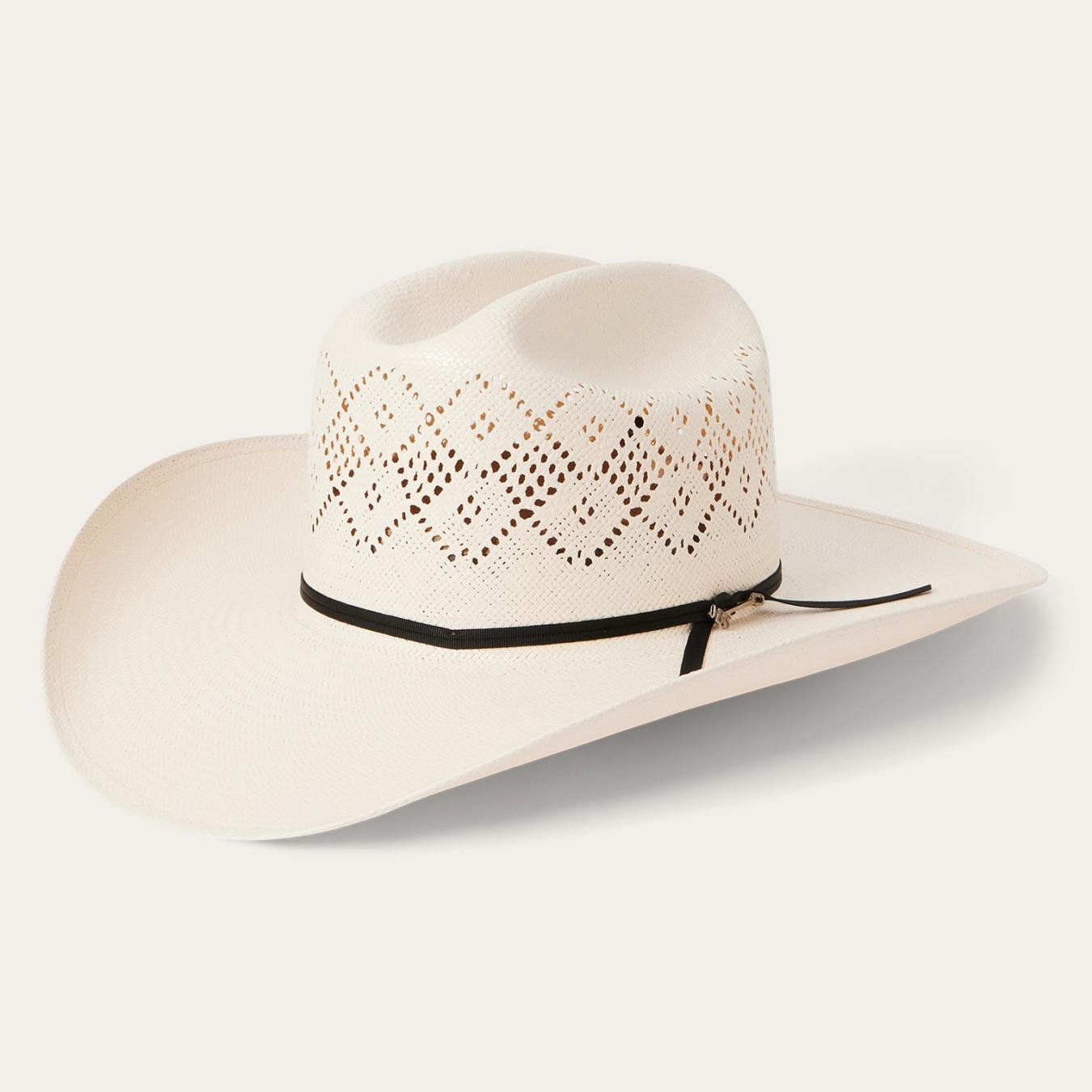 Men/Women Western Stetson Brookwood 10X Straw Cowboy Hat Natural