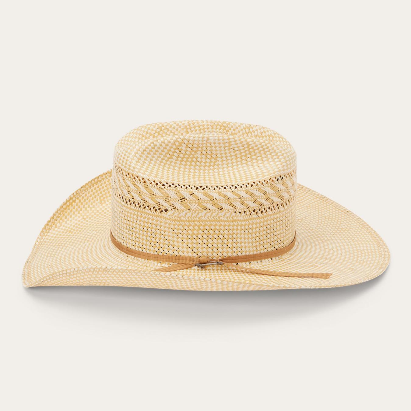 Men/Women Western Stetson Classic 10X Straw Cowboy Hat Ivory/wheat