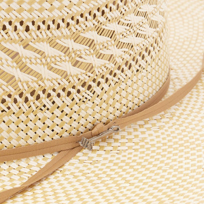 Men/Women Western Stetson Classic 10X Straw Cowboy Hat Ivory/wheat