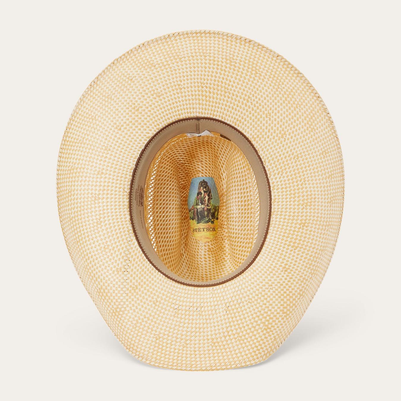 Men/Women Western Stetson Classic 10X Straw Cowboy Hat Ivory/wheat