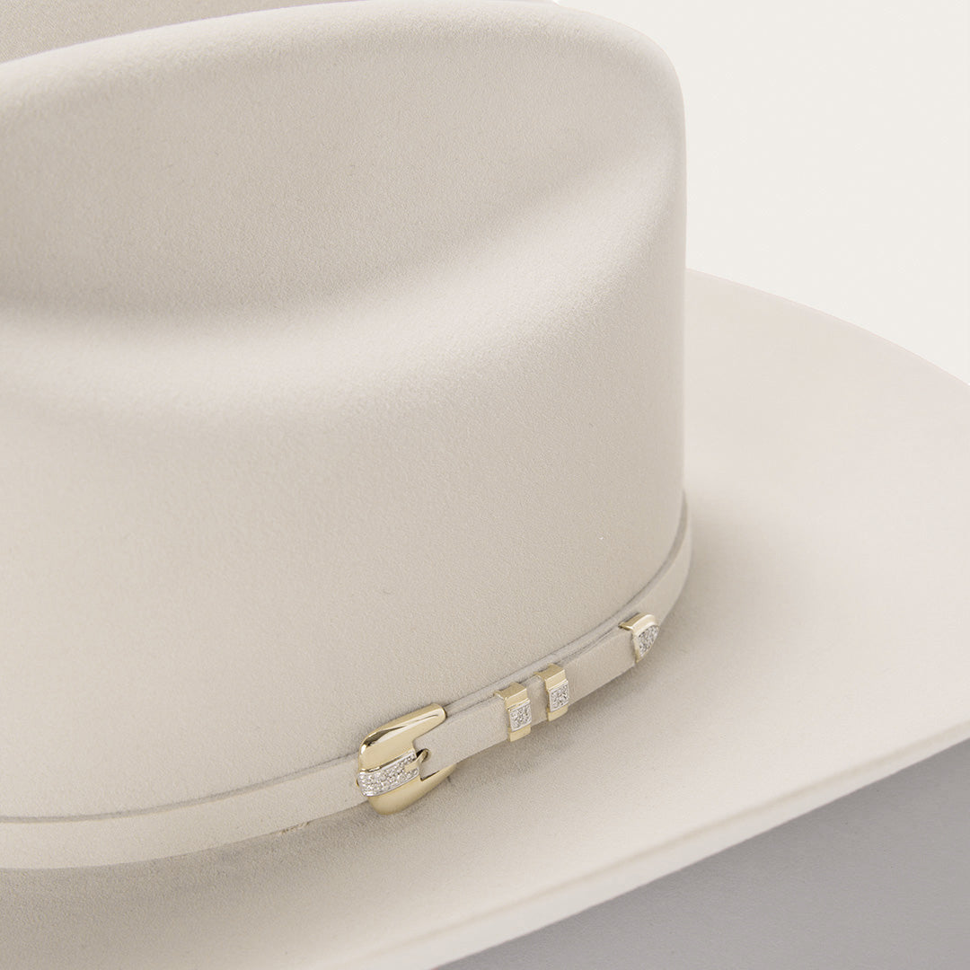 Men/Women Western Stetson Diamante Premier Cowboy Hat Silverbelly