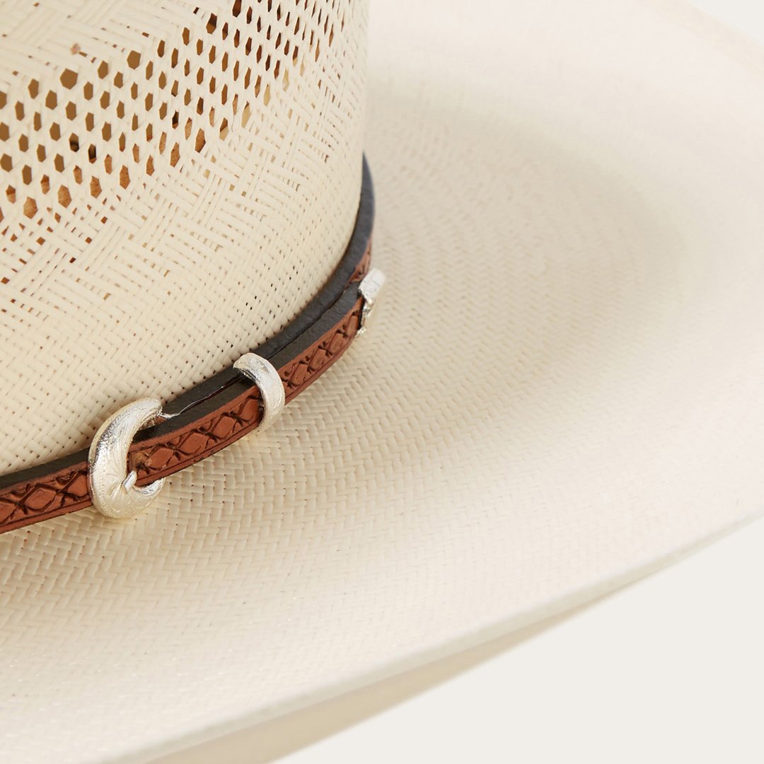 Men/Women Western Stetson Griffin 100X Straw Cowboy Hat Natural