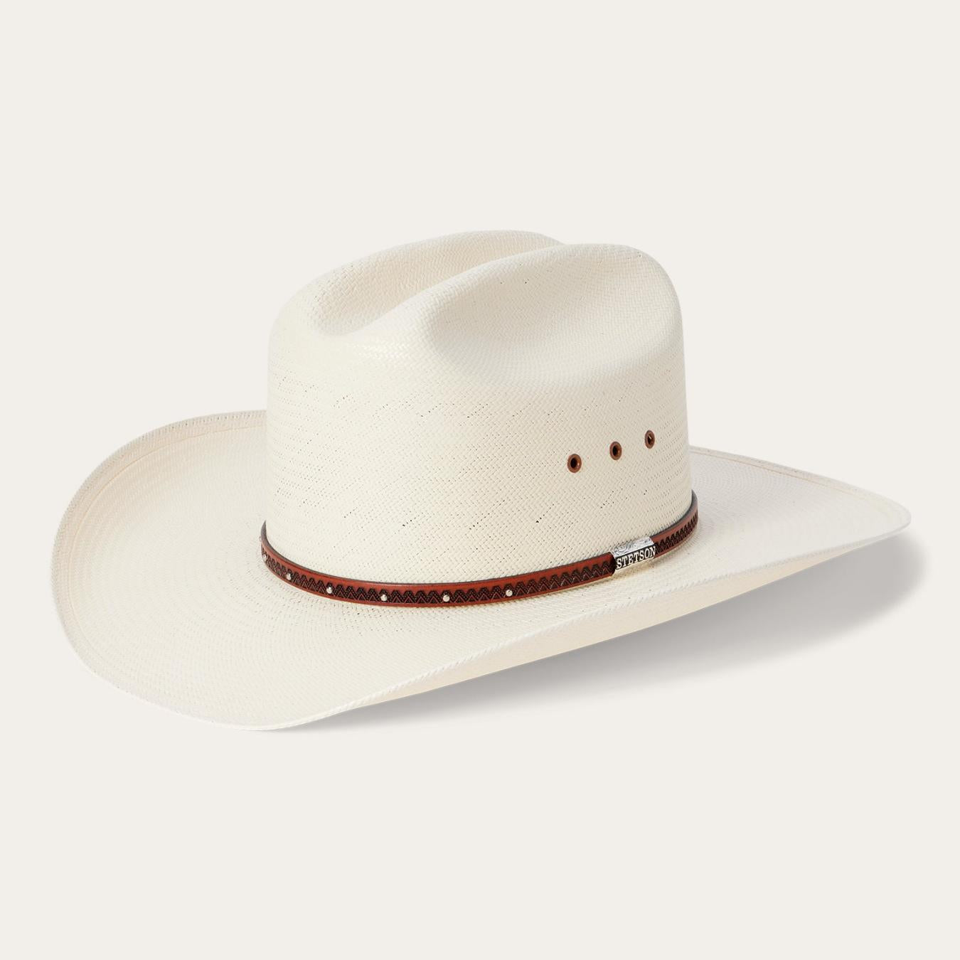 Men/Women Western Stetson Haywood 10X Straw Cowboy Hat Natural