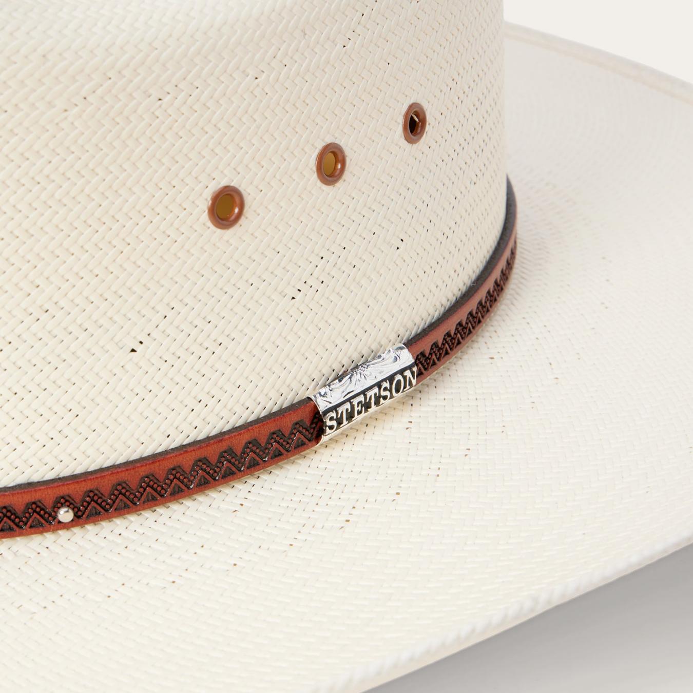 Men/Women Western Stetson Haywood 10X Straw Cowboy Hat Natural