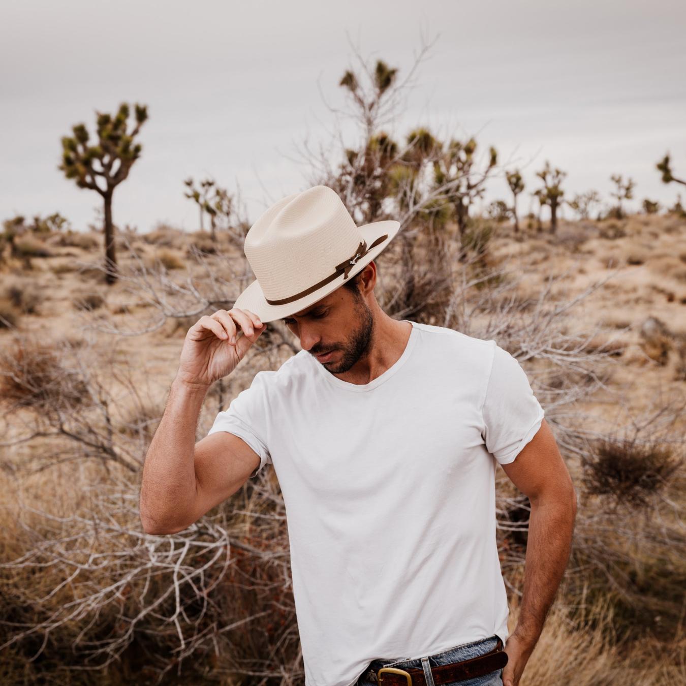 Men/Women Western Stetson Hemp Straw Open Road Natural