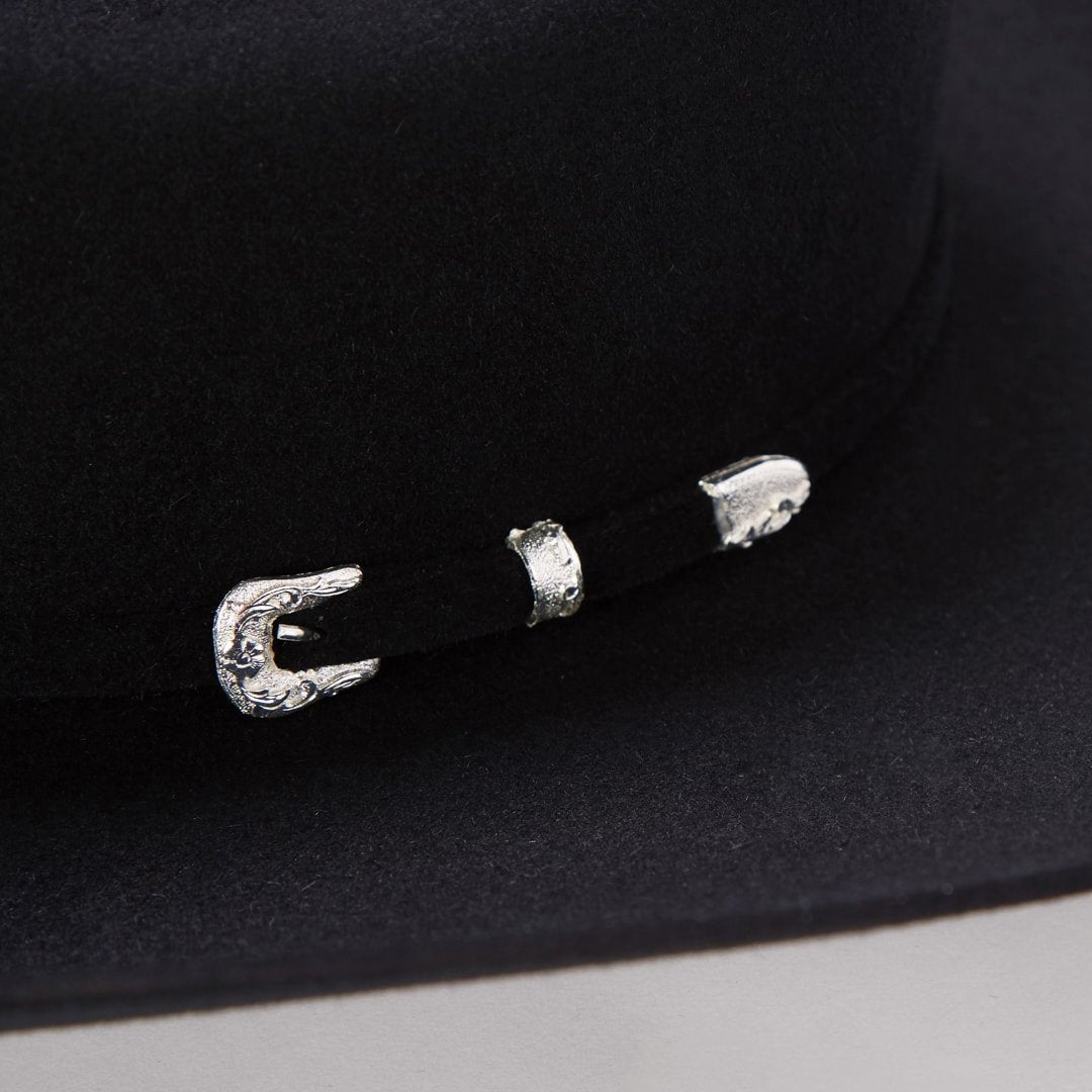 Men/Women Western Stetson Lariat 5X Cowboy Hat - 4 5/8" Crown Black