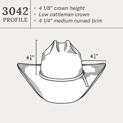 Men/Women Western Stetson Llano 10X Straw Cowboy Hat Natural