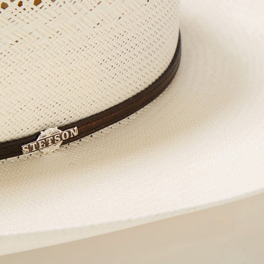 Men/Women Western Stetson Lobo 10X Straw Cowboy Hat Natural