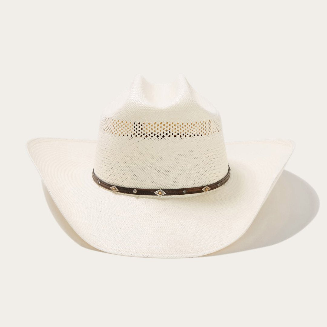 Men/Women Western Stetson Lobo 10X Straw Cowboy Hat Natural