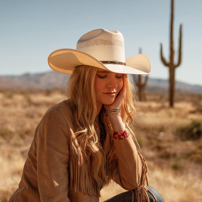 Men/Women Western Stetson Lobo 10X Straw Cowboy Hat Natural