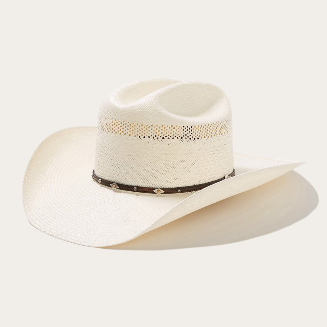 Men/Women Western Stetson Lobo 10X Straw Cowboy Hat Natural